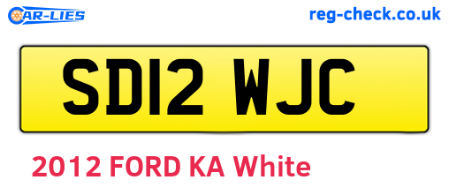 SD12WJC are the vehicle registration plates.