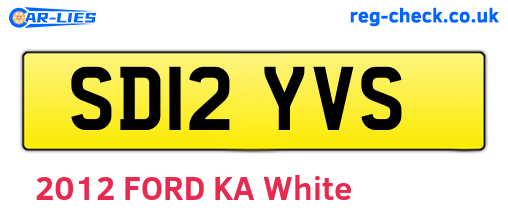 SD12YVS are the vehicle registration plates.