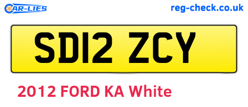 SD12ZCY are the vehicle registration plates.