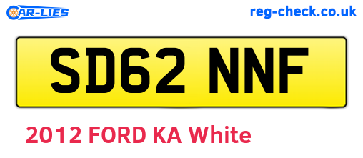 SD62NNF are the vehicle registration plates.