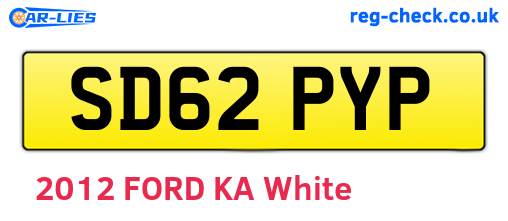 SD62PYP are the vehicle registration plates.
