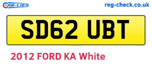 SD62UBT are the vehicle registration plates.
