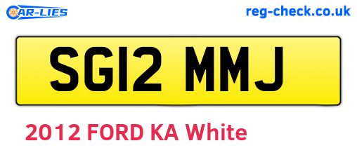 SG12MMJ are the vehicle registration plates.