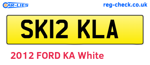 SK12KLA are the vehicle registration plates.
