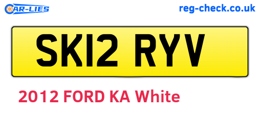 SK12RYV are the vehicle registration plates.