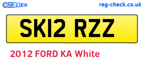SK12RZZ are the vehicle registration plates.