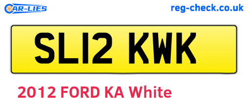 SL12KWK are the vehicle registration plates.