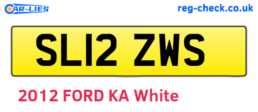 SL12ZWS are the vehicle registration plates.