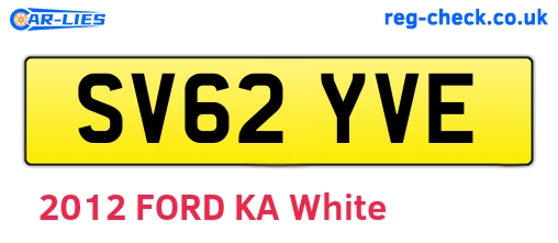SV62YVE are the vehicle registration plates.