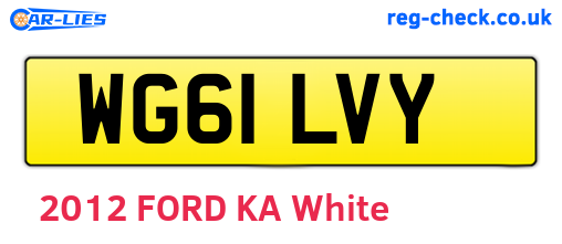 WG61LVY are the vehicle registration plates.