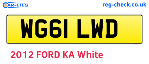 WG61LWD are the vehicle registration plates.