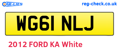 WG61NLJ are the vehicle registration plates.
