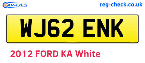 WJ62ENK are the vehicle registration plates.