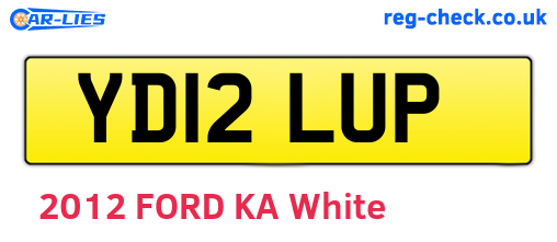 YD12LUP are the vehicle registration plates.