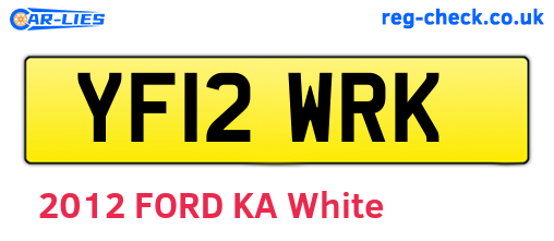 YF12WRK are the vehicle registration plates.