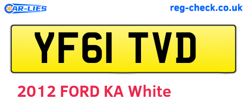 YF61TVD are the vehicle registration plates.