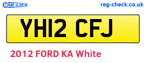YH12CFJ are the vehicle registration plates.