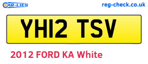 YH12TSV are the vehicle registration plates.