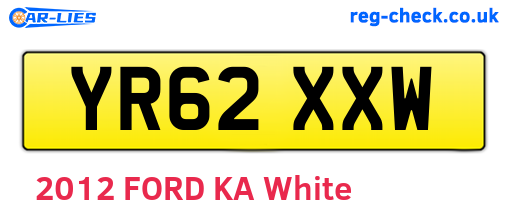 YR62XXW are the vehicle registration plates.