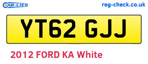 YT62GJJ are the vehicle registration plates.