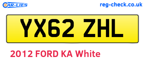 YX62ZHL are the vehicle registration plates.