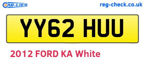 YY62HUU are the vehicle registration plates.
