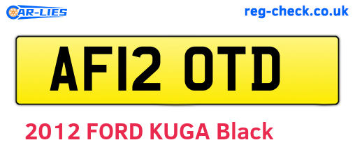 AF12OTD are the vehicle registration plates.