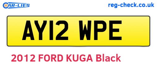AY12WPE are the vehicle registration plates.