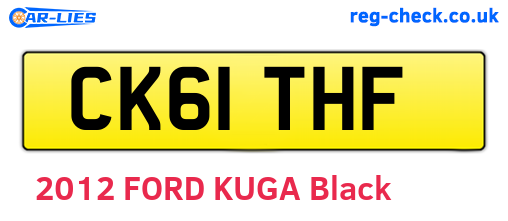 CK61THF are the vehicle registration plates.