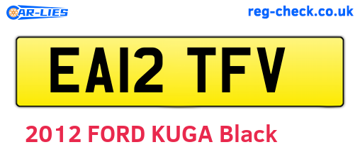 EA12TFV are the vehicle registration plates.