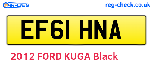 EF61HNA are the vehicle registration plates.