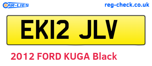 EK12JLV are the vehicle registration plates.