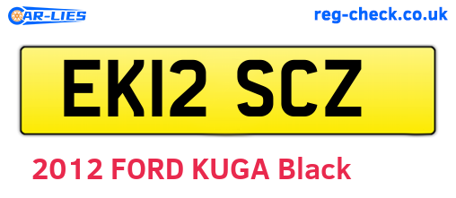 EK12SCZ are the vehicle registration plates.