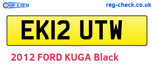 EK12UTW are the vehicle registration plates.