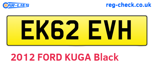 EK62EVH are the vehicle registration plates.