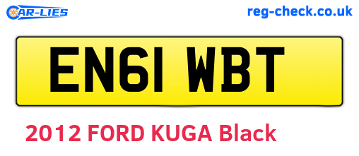 EN61WBT are the vehicle registration plates.