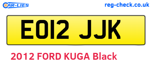 EO12JJK are the vehicle registration plates.