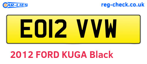 EO12VVW are the vehicle registration plates.