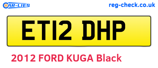 ET12DHP are the vehicle registration plates.