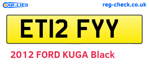 ET12FYY are the vehicle registration plates.