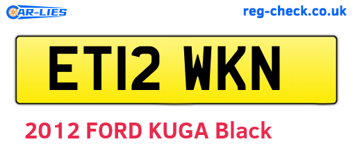 ET12WKN are the vehicle registration plates.