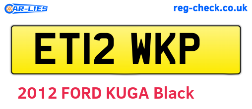ET12WKP are the vehicle registration plates.