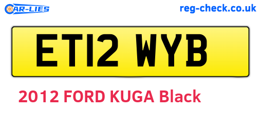 ET12WYB are the vehicle registration plates.