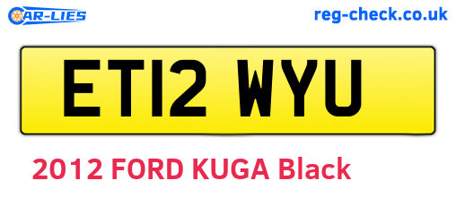 ET12WYU are the vehicle registration plates.