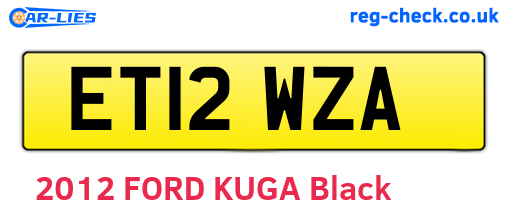 ET12WZA are the vehicle registration plates.