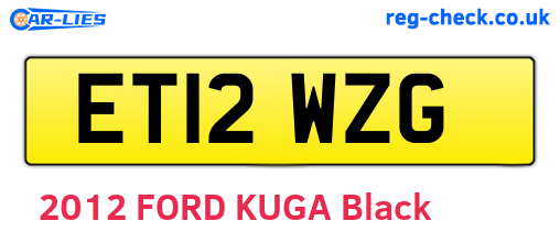 ET12WZG are the vehicle registration plates.