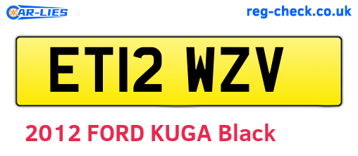 ET12WZV are the vehicle registration plates.