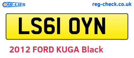 LS61OYN are the vehicle registration plates.