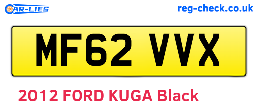 MF62VVX are the vehicle registration plates.