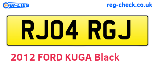RJ04RGJ are the vehicle registration plates.